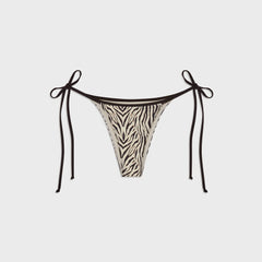 Frankies Bikinis Mackenzie Bottom - Zebra Print | Kith Zebra Print