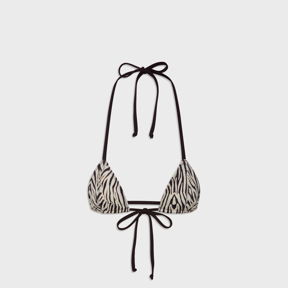 Frankies Bikinis Coastal Top - Zebra Print | Kith Zebra Print