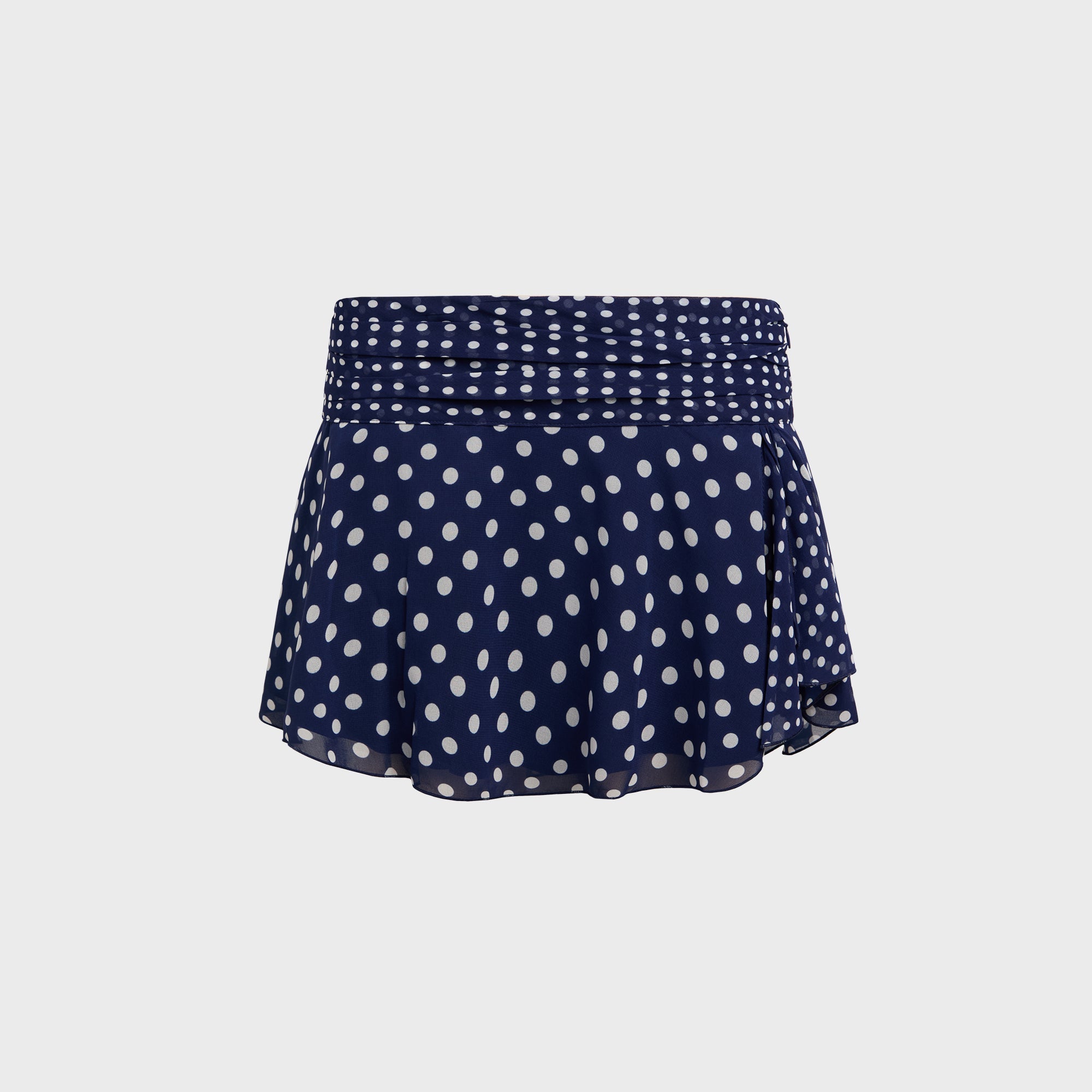 Chiffon Slit Mini Skirt - Navy Polka Dot | Kith Navy Polka Dot