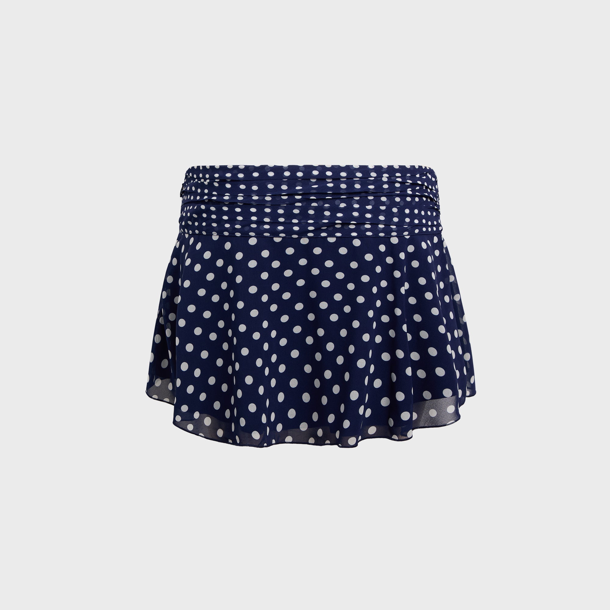 Chiffon Slit Mini Skirt - Navy Polka Dot | Kith Navy Polka Dot