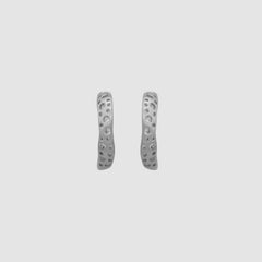Black Suede Studio Wave Earring - Silver | Kith Silver