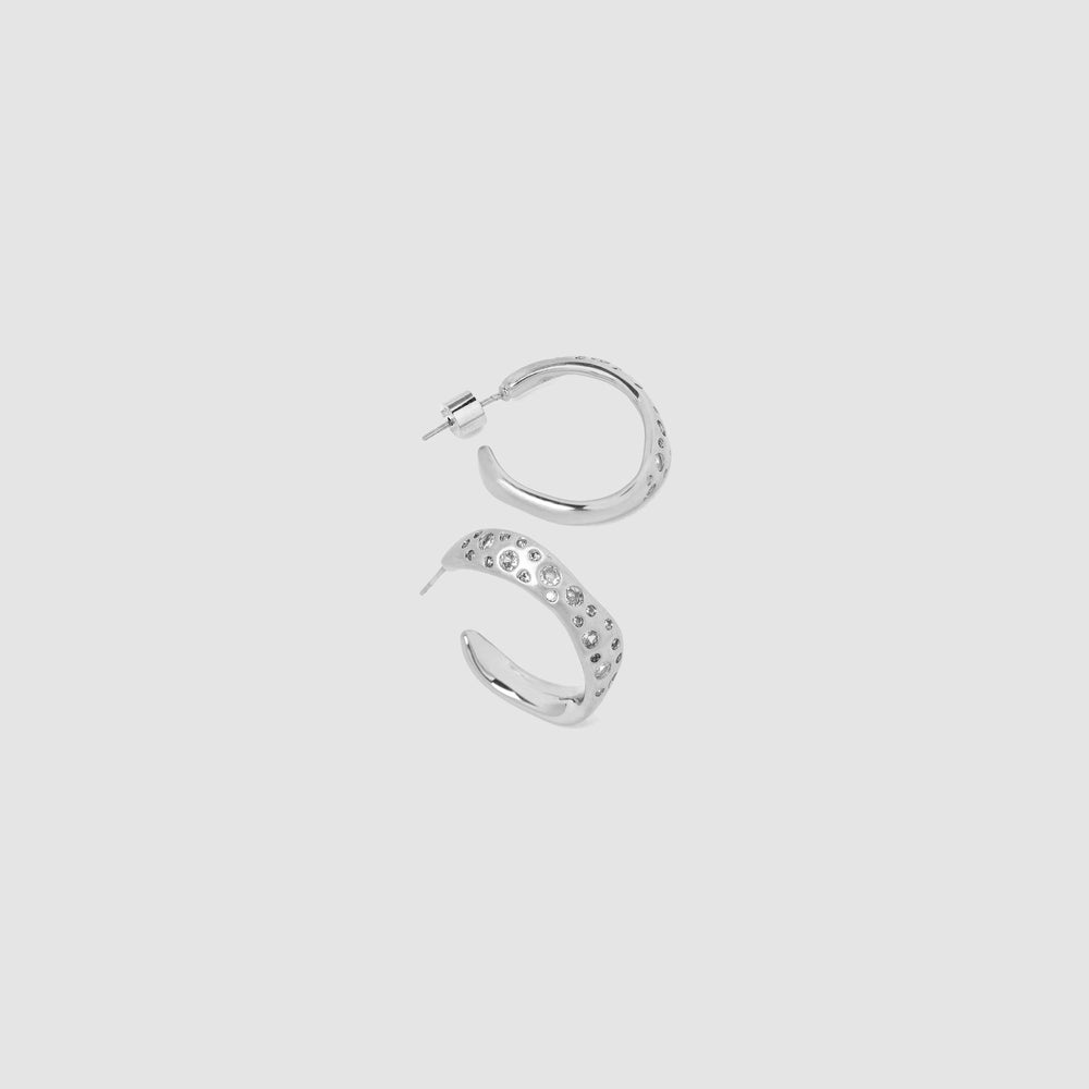Black Suede Studio Wave Earring - Silver | Kith Silver