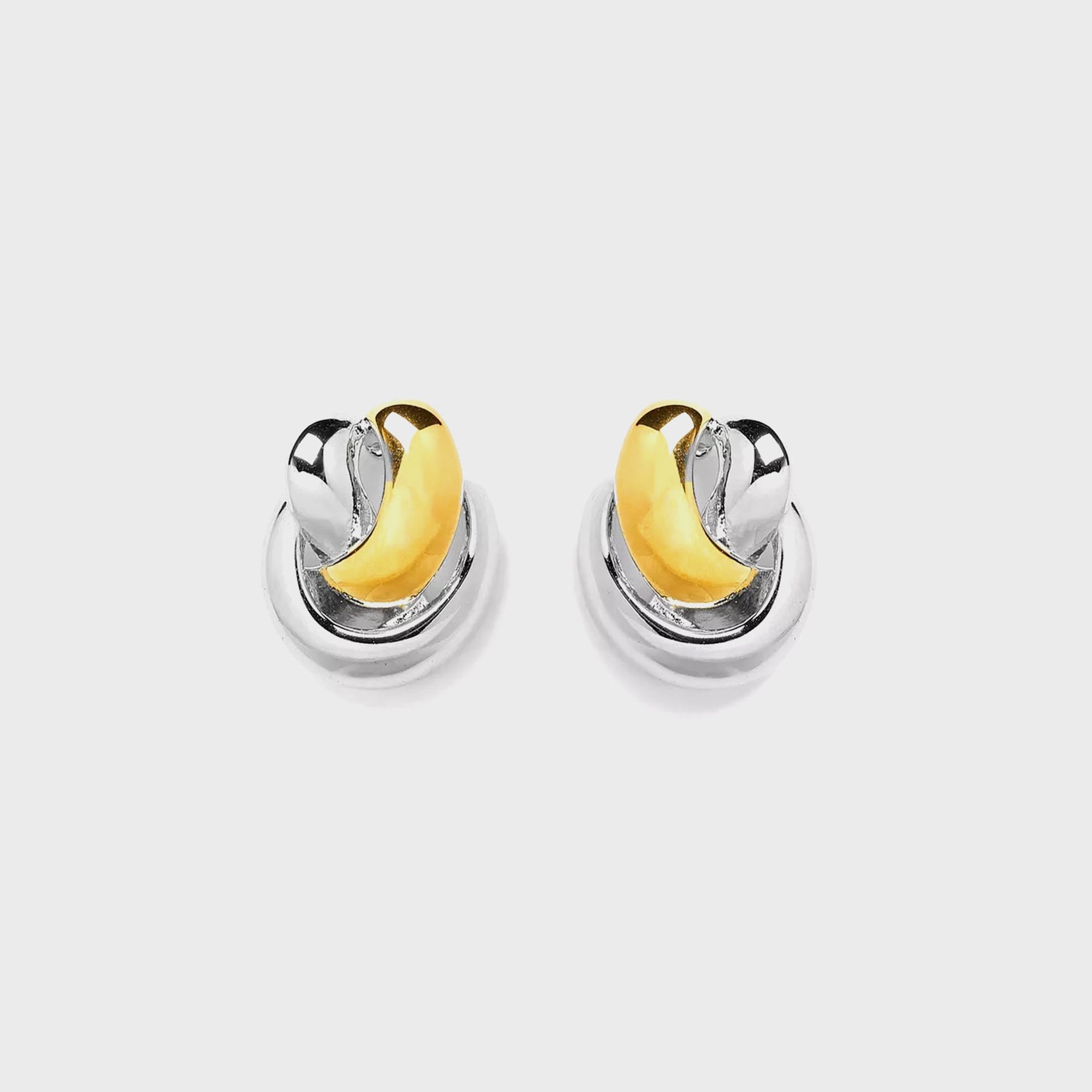 Black Suede Studio Knot Earring - Silver / Gold | Kith Silver / Gold