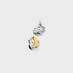 Black Suede Studio Knot Earring - Silver / Gold | Kith Silver / Gold