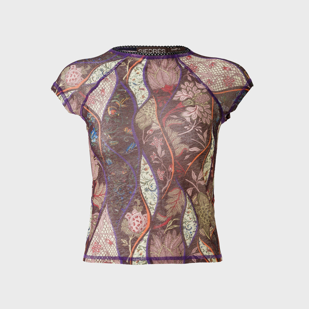 Siedres Printed Mesh Semi-Sheer Top - Multi | Kith Multi