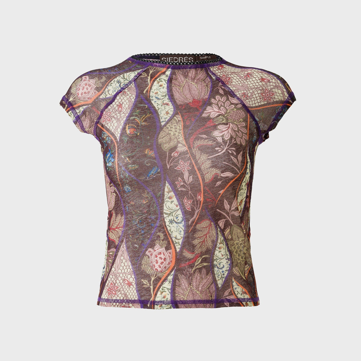 Siedres Printed Mesh Semi-Sheer Top - Multi | Kith Multi