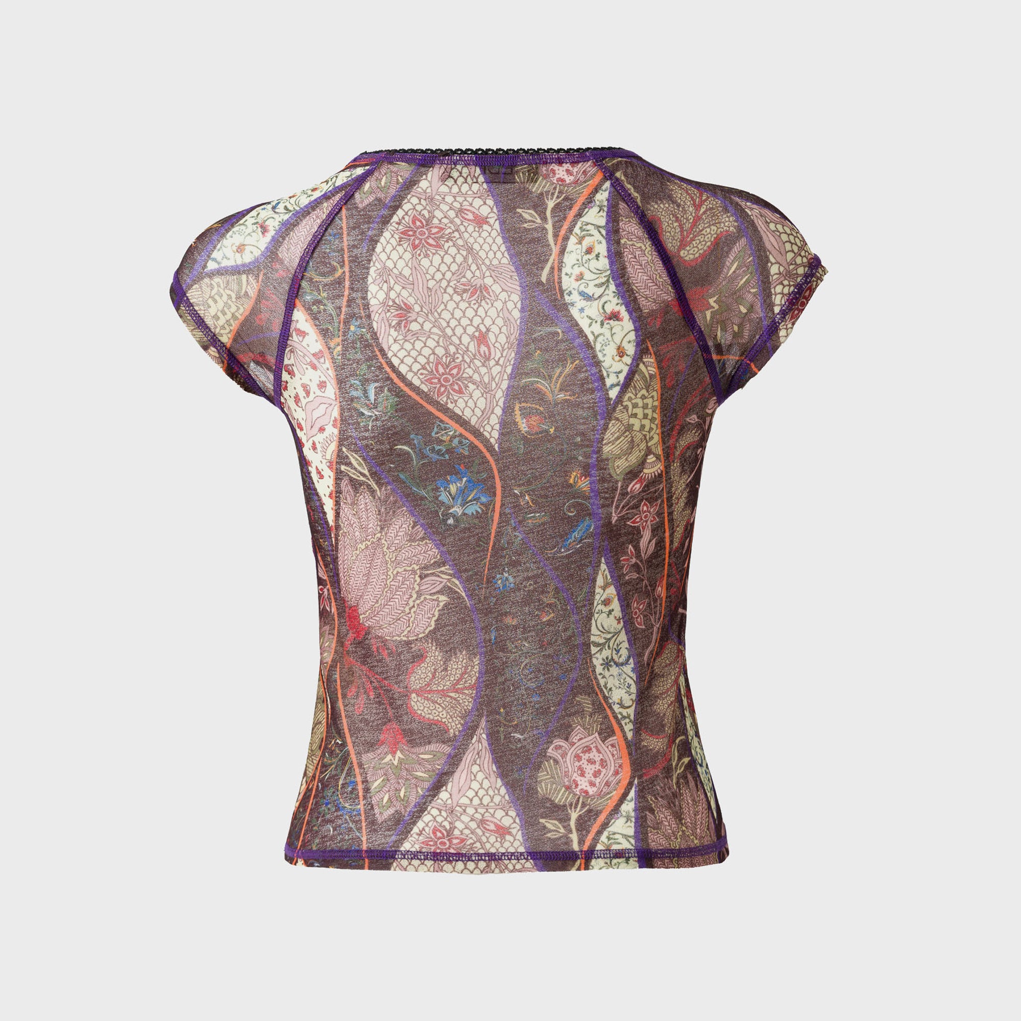 Siedres Printed Mesh Semi-Sheer Top - Multi | Kith Multi
