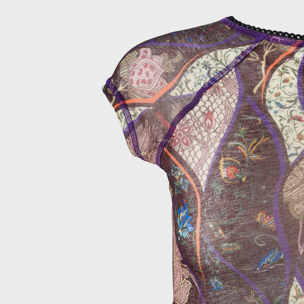 Siedres Printed Mesh Semi-Sheer Top - Multi | Kith Multi