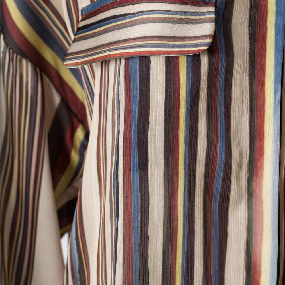 Siedres Oversized Satin Shirt with Front Pockets - Multi | Kith Multi