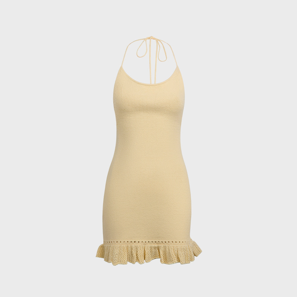 Crochet Halter Dress - Honey Butter | Kith Honey Butter