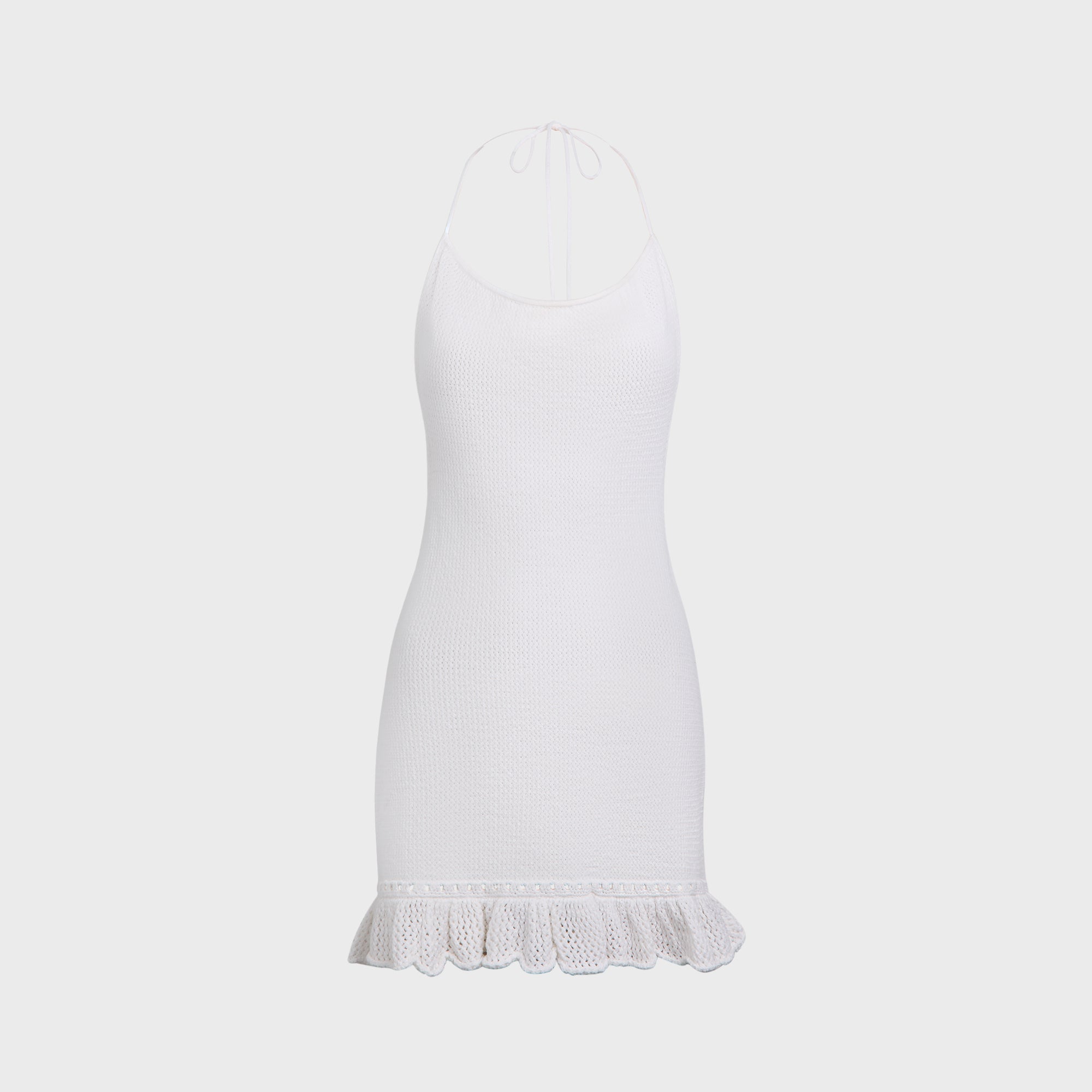 Crochet Halter Mini Dress - White | Kith White