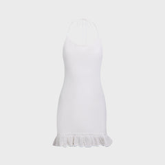 Crochet Halter Mini Dress - White | Kith White