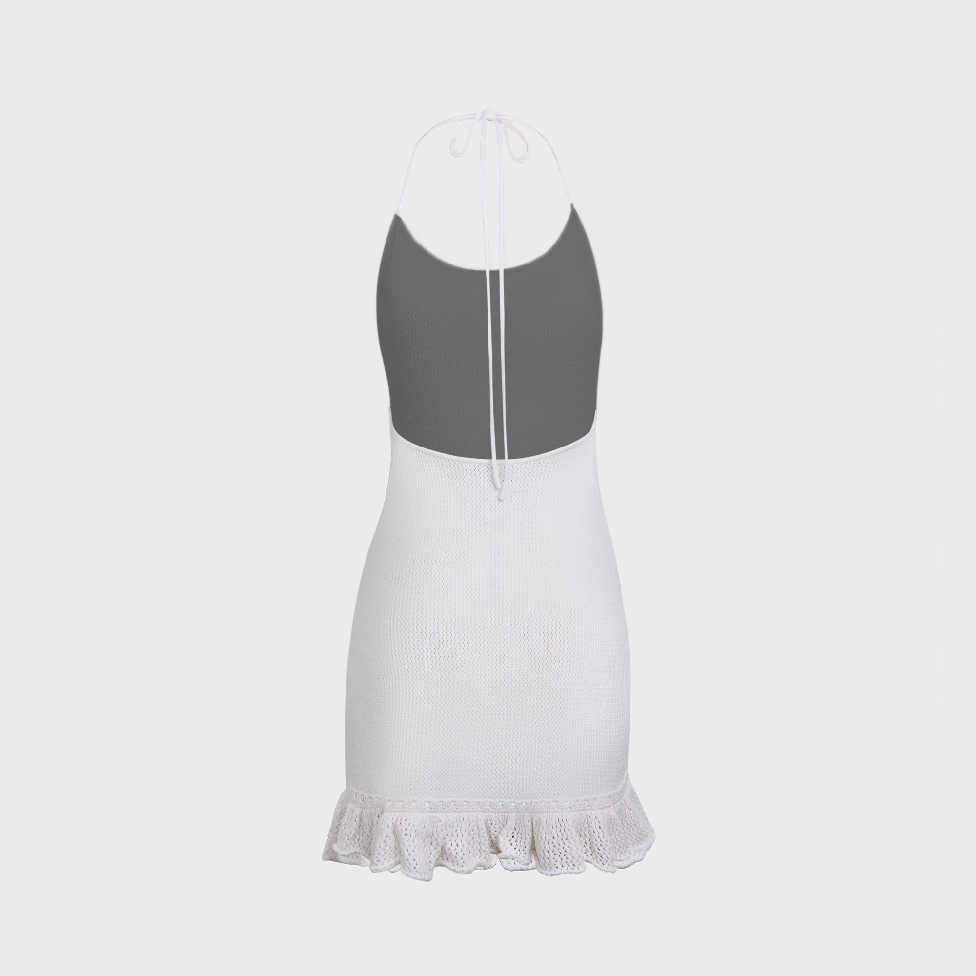 Crochet Halter Mini Dress - White | Kith White